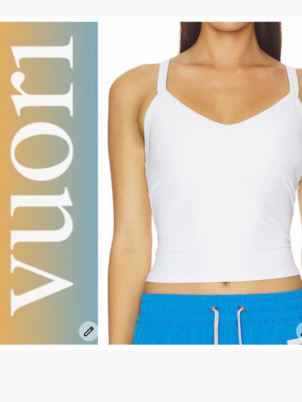 NWT Vuori AllTheForm V-Neck Tank